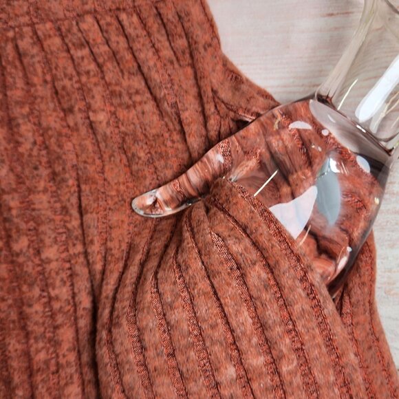 Womens Large ANYJOIN Knit Sweater Dress Long Sleeve Knee Length Pockets NEW - Picture 5 of 10